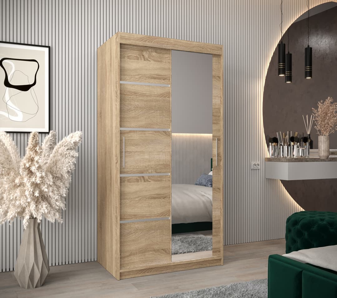 Verona 02 Sliding Door Wardrobe 100cm