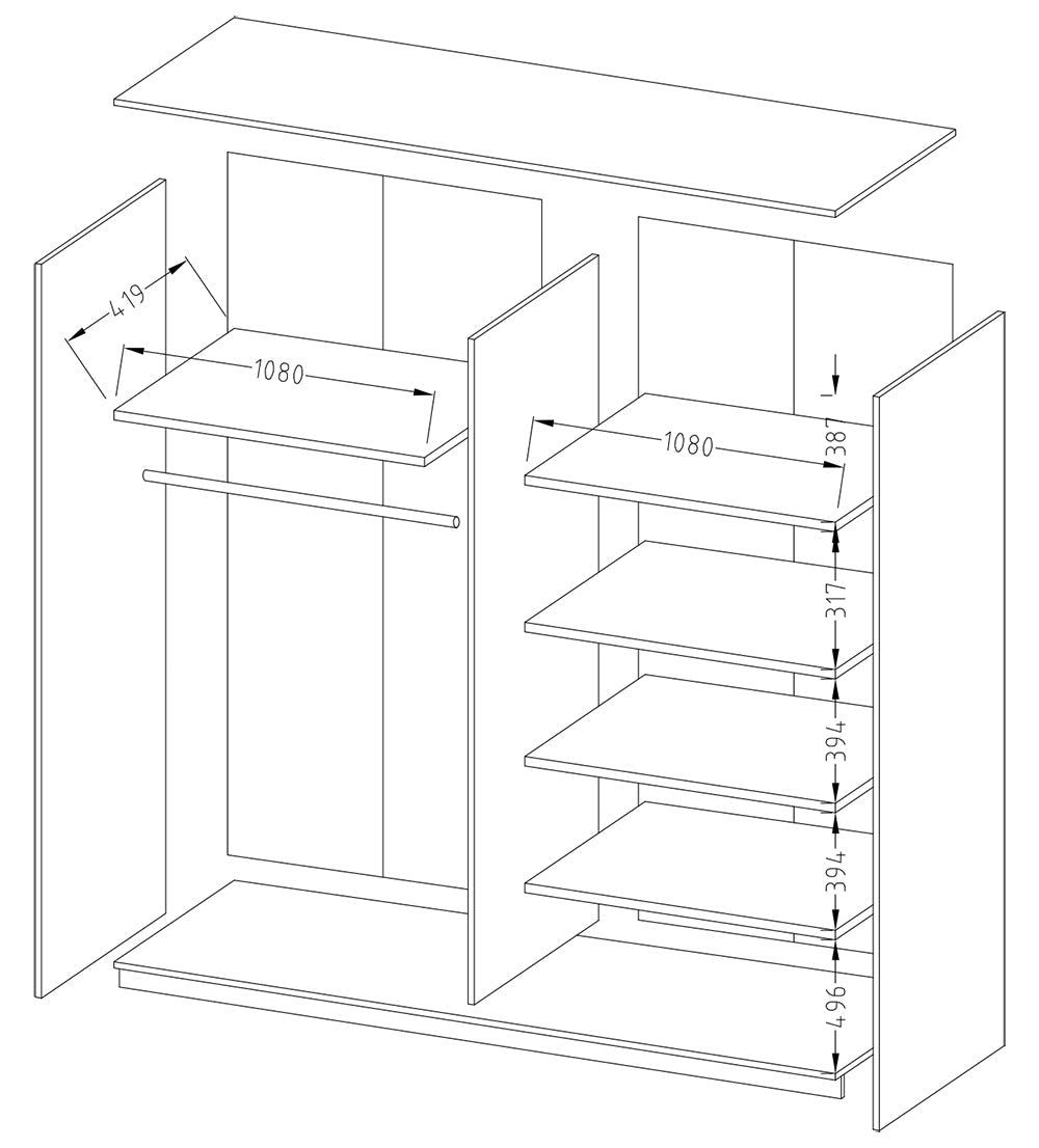 Beta Sliding Door Wardrobe