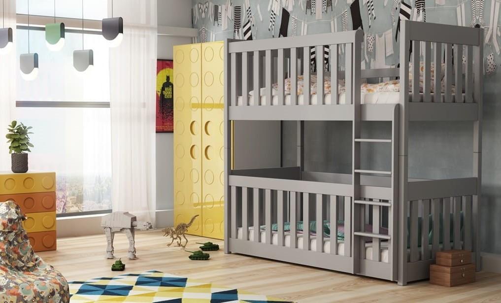 Wooden Bunk Bed Konrad with Cot Bed