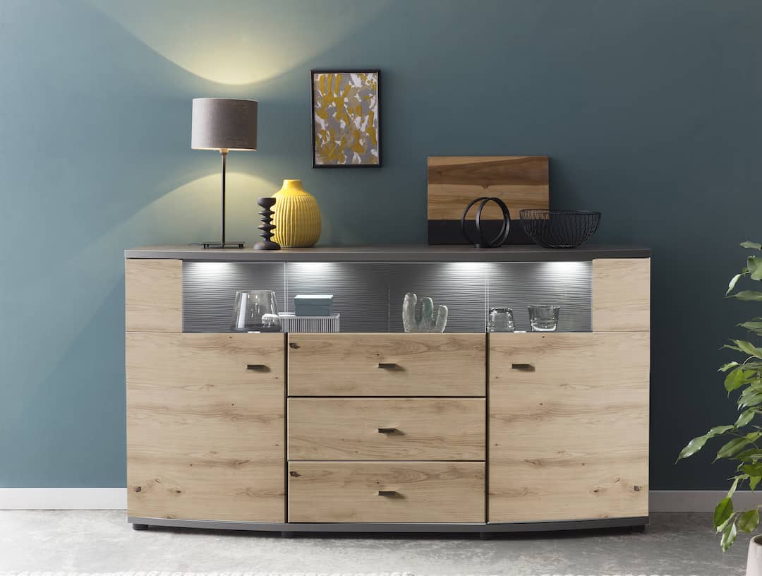 Dera 85 Sideboard Display Cabinet 160cm