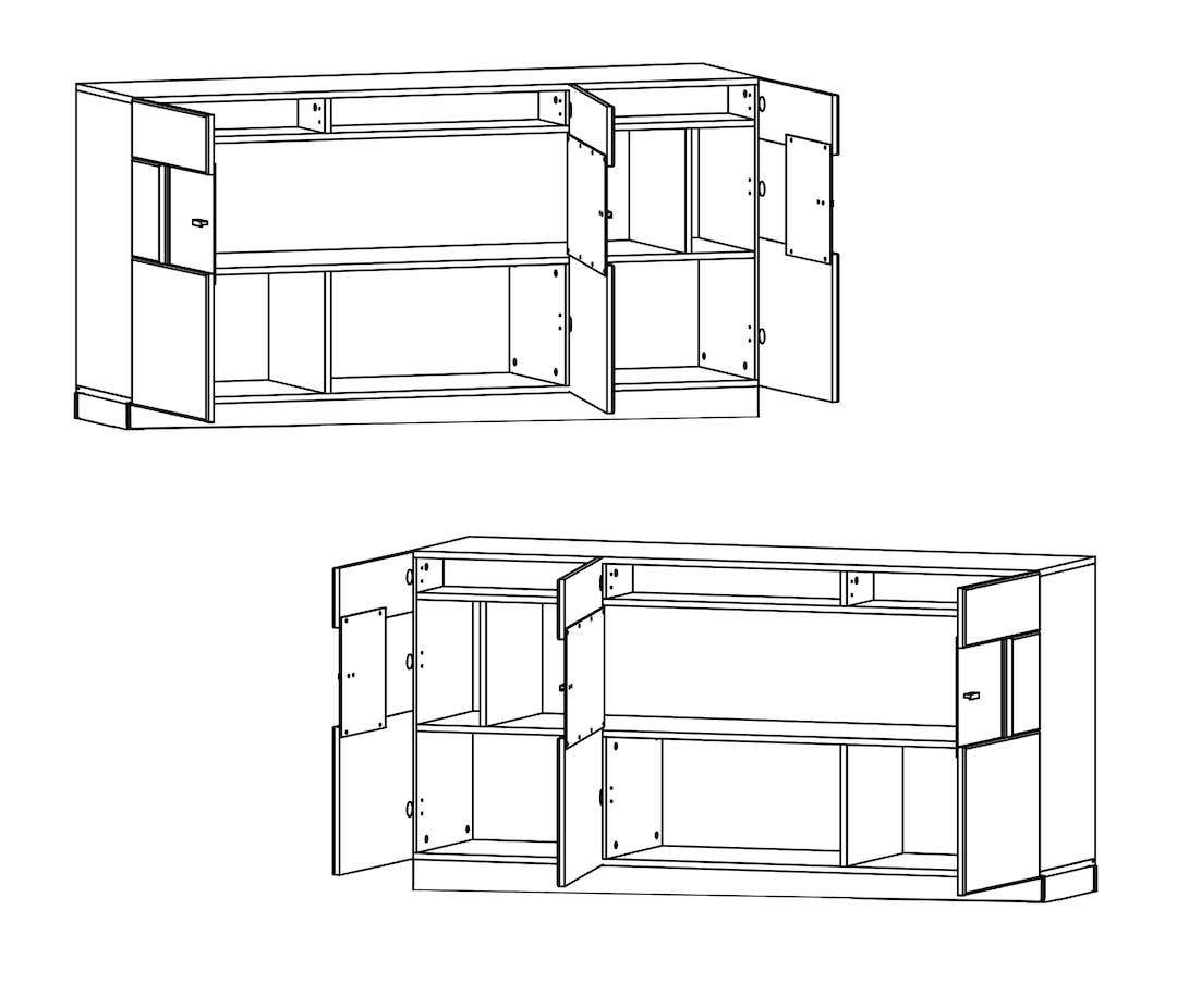 Nata 84 Display Sideboard Cabinet