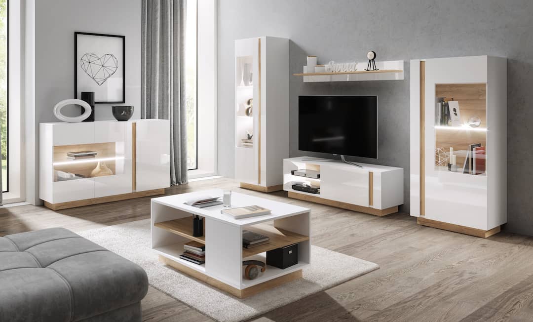 Arco Display Sideboard Cabinet 139cm