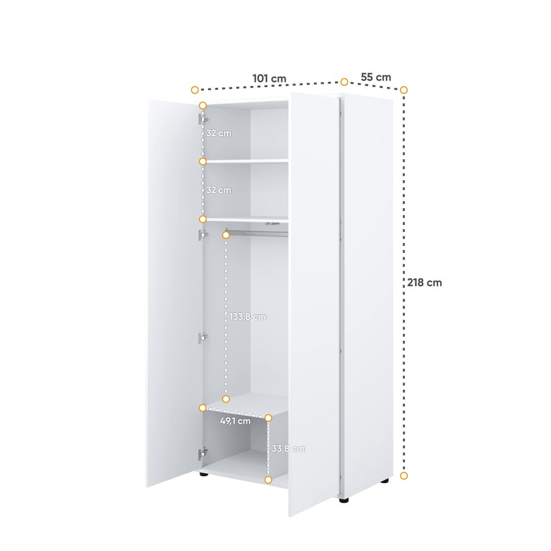 Bed Concept BC-20 Hinged Door Wardrobe 101cm