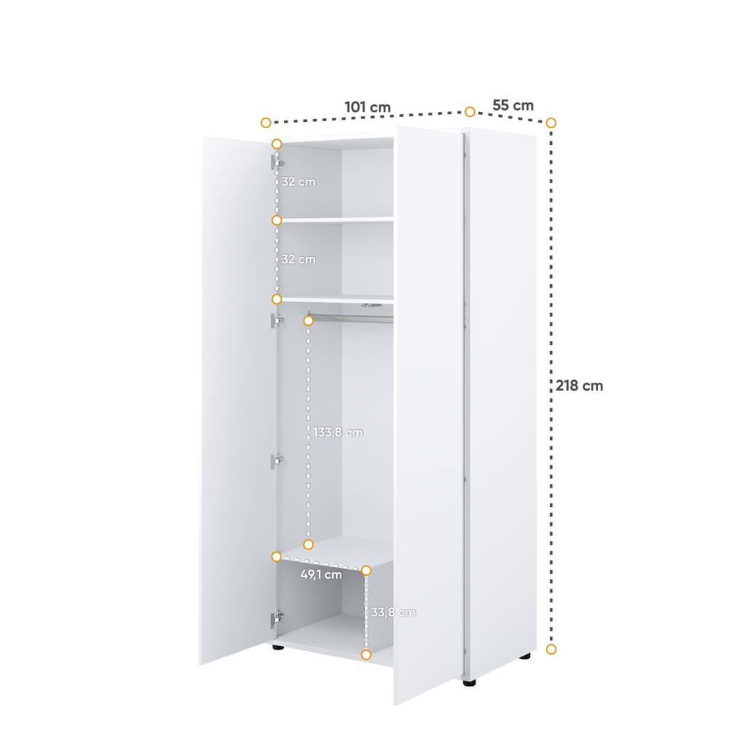 Bed Concept BC-20 Hinged Door Wardrobe 101cm