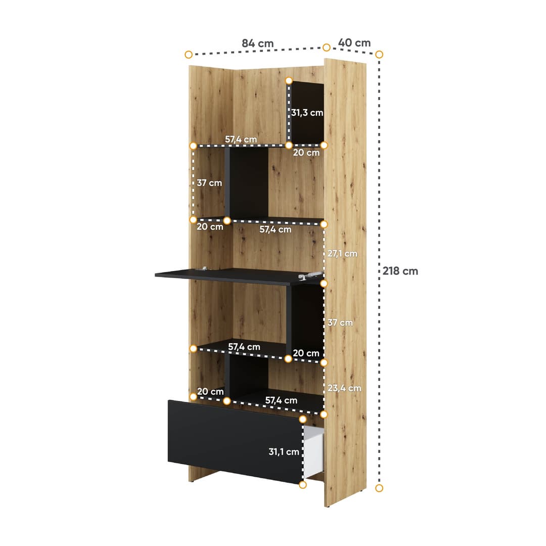 Bed Concept BC-22 Bookcase 84cm