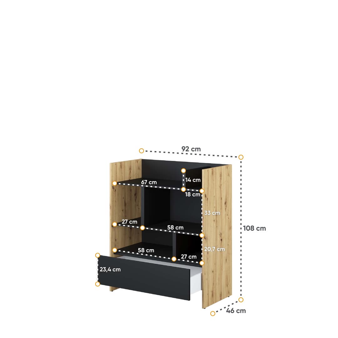 Bed Concept BC-25 Sideboard Cabinet 92cm