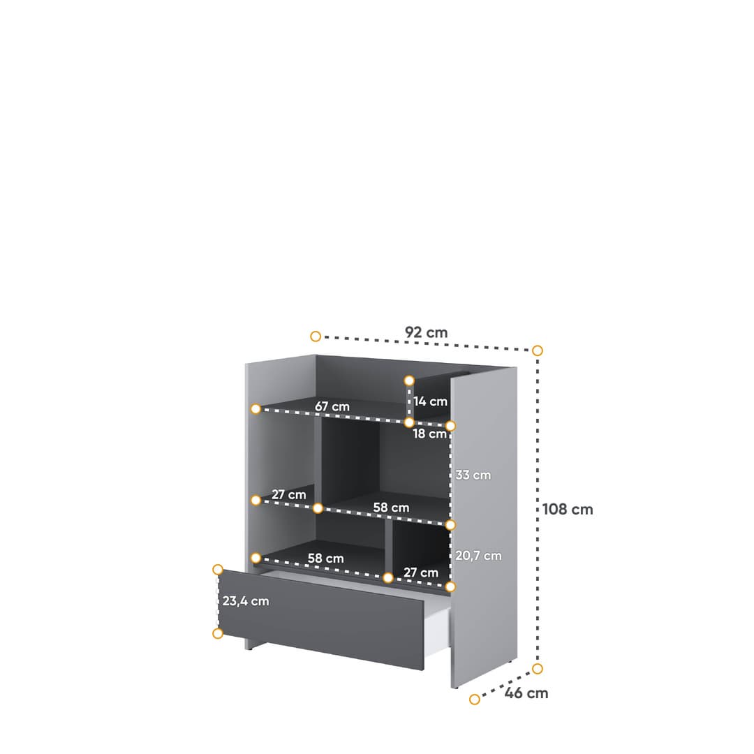 Bed Concept BC-25 Sideboard Cabinet 92cm