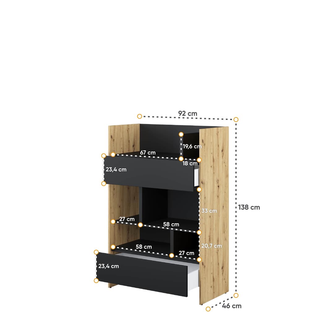 Bed Concept BC-26 Sideboard Cabinet 92cm