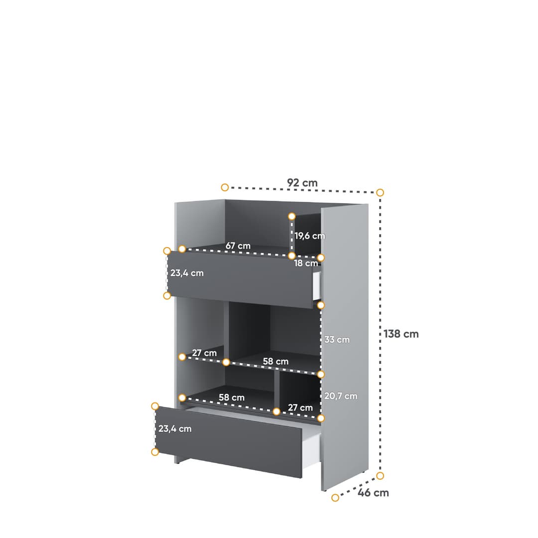 Bed Concept BC-26 Sideboard Cabinet 92cm