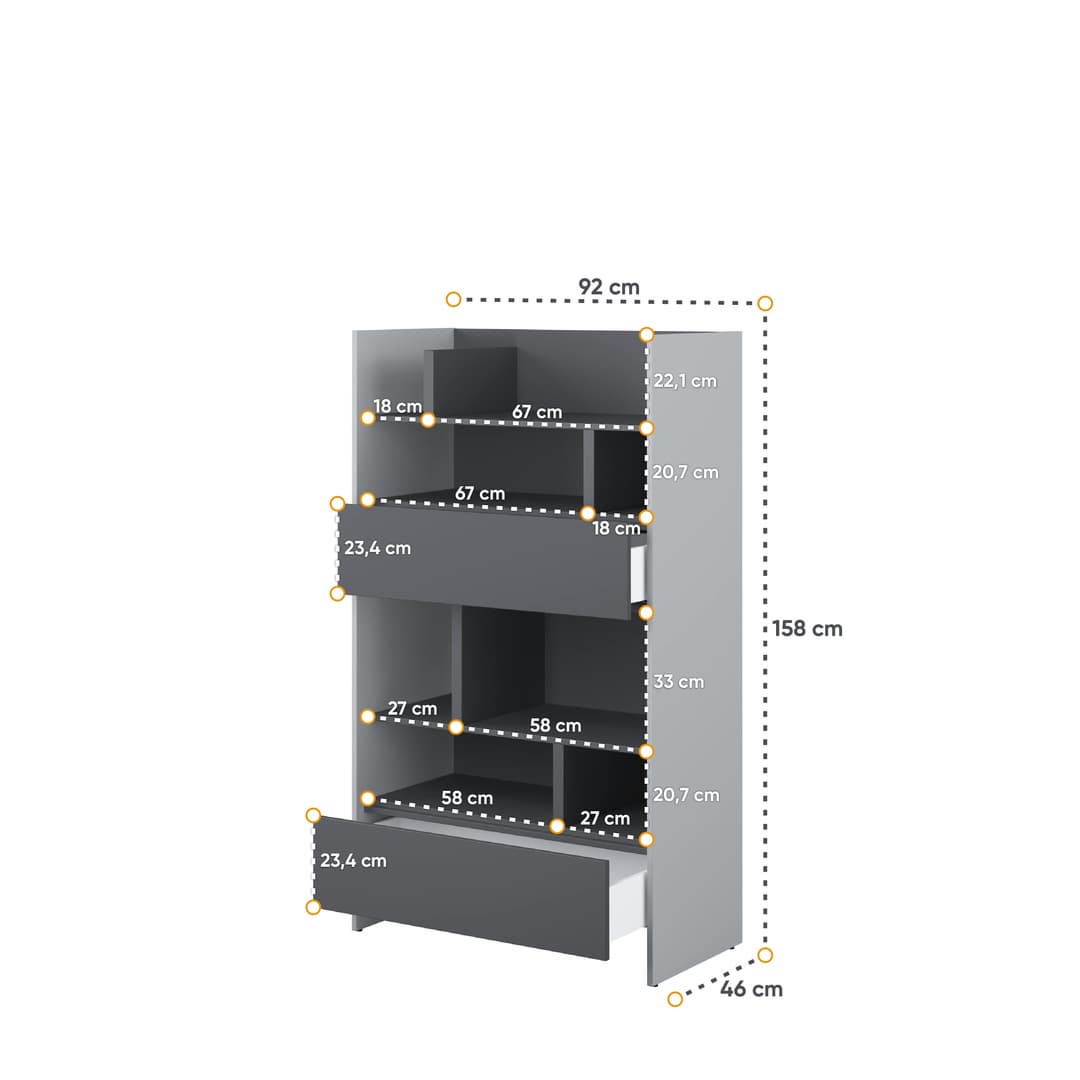 Bed Concept BC-27 Sideboard Cabinet 92cm