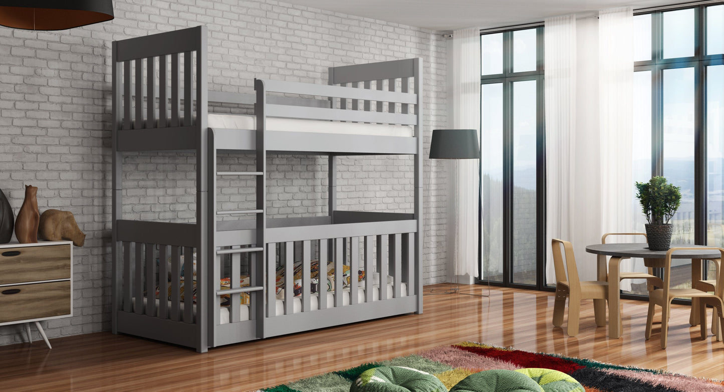 Wooden Bunk Bed Cris with Cot Bed