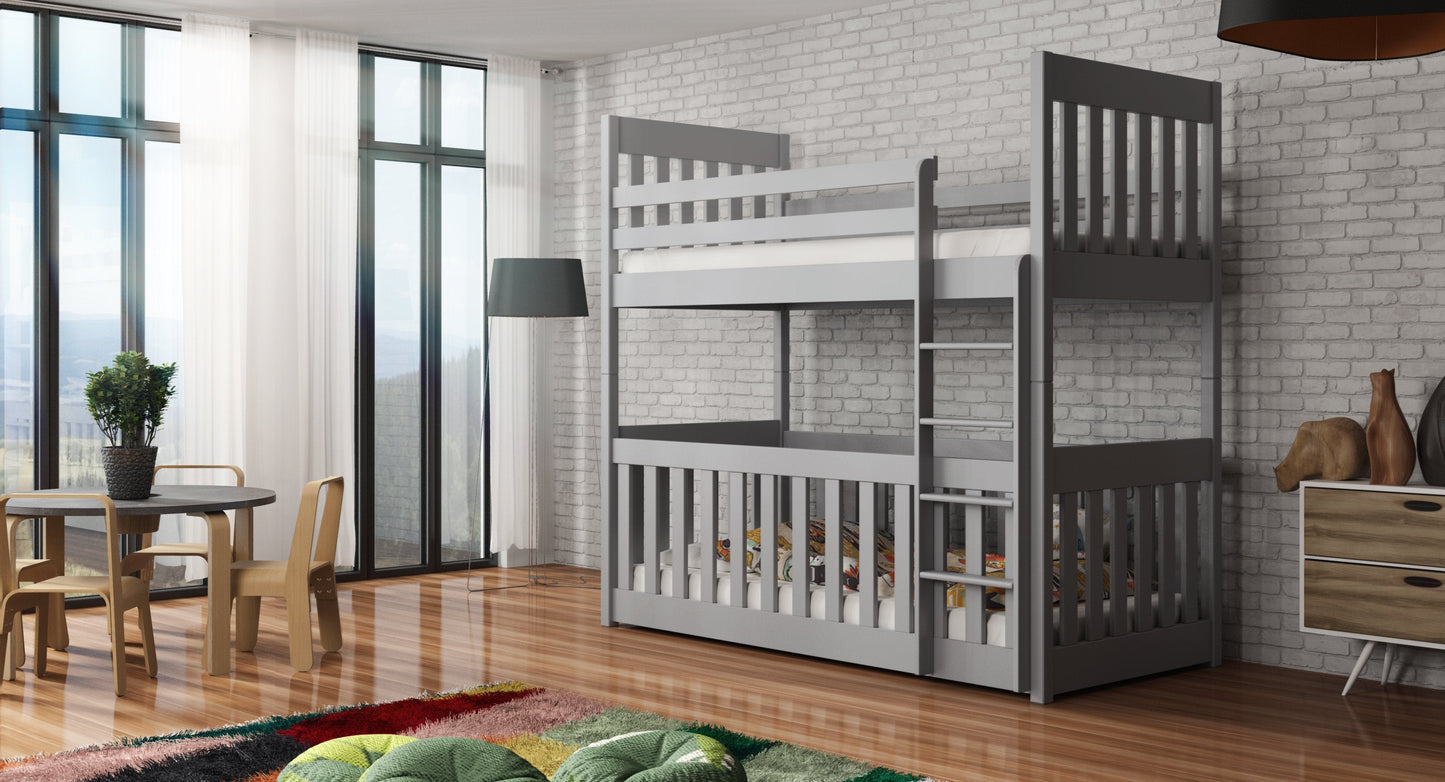 Wooden Bunk Bed Cris with Cot Bed