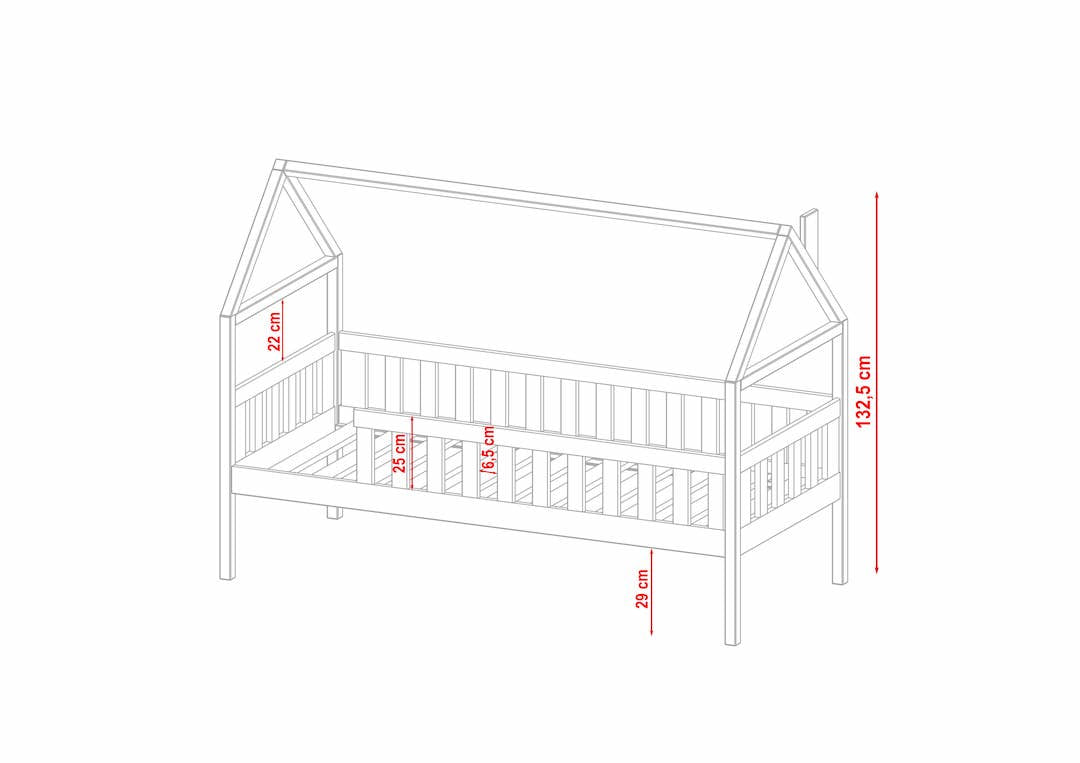 Wooden Single Bed Domi