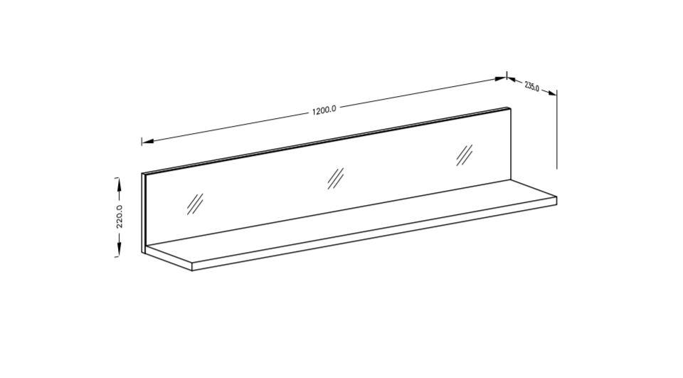 Helio 01 Wall Hung Shelf