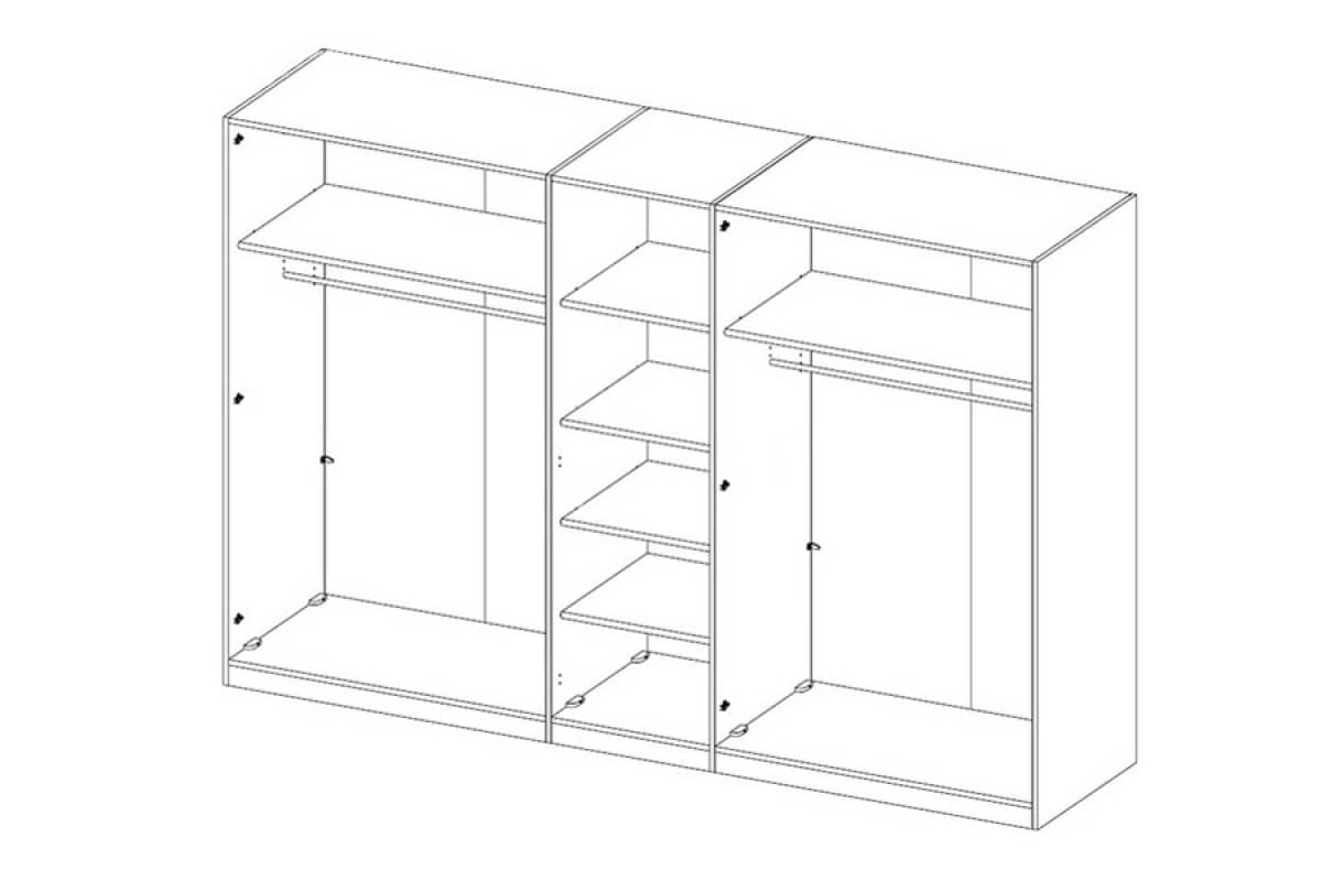 Hektor 21 - 5 Door Wardrobe 225cm