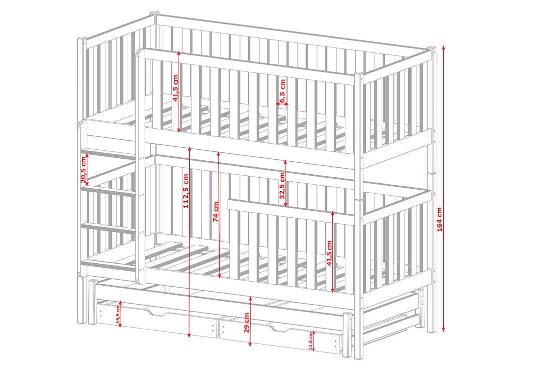 Lea Bunk Bed with Trundle and Storage