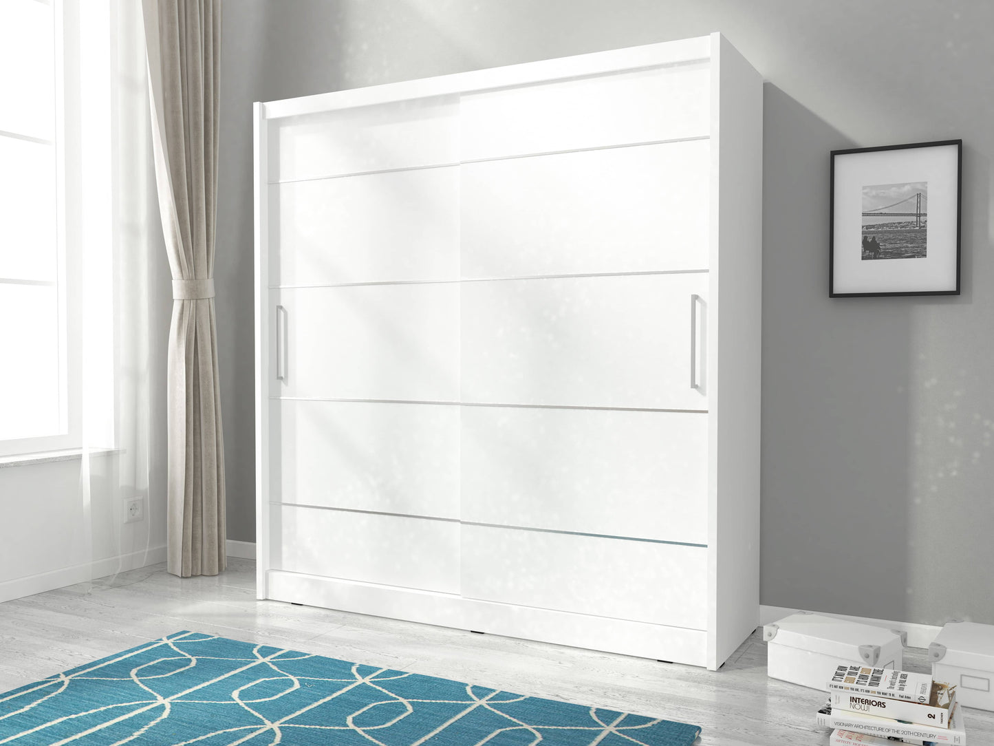 Maja Alu Sliding Door Wardrobe 180cm