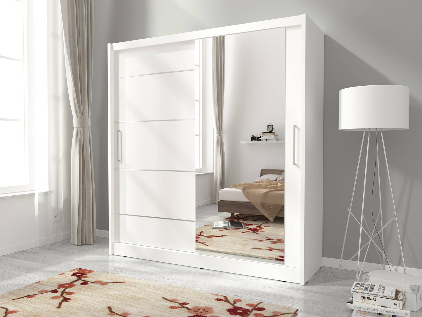 Maja I Alu Sliding Door Wardrobe 180cm