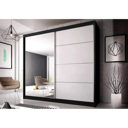 Multi 35 Sliding Mirror Door Wardrobe 233cm