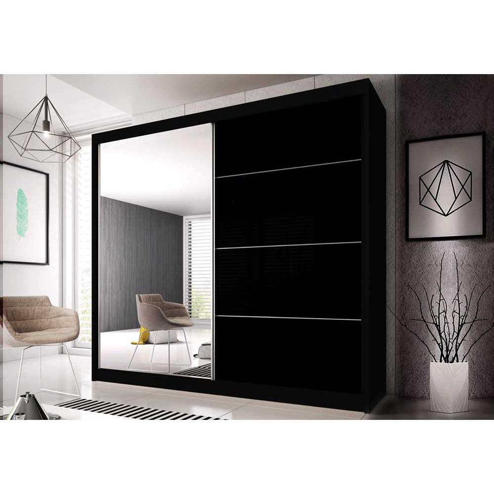 Multi 31 Sliding Mirror Door Wardrobe 183cm