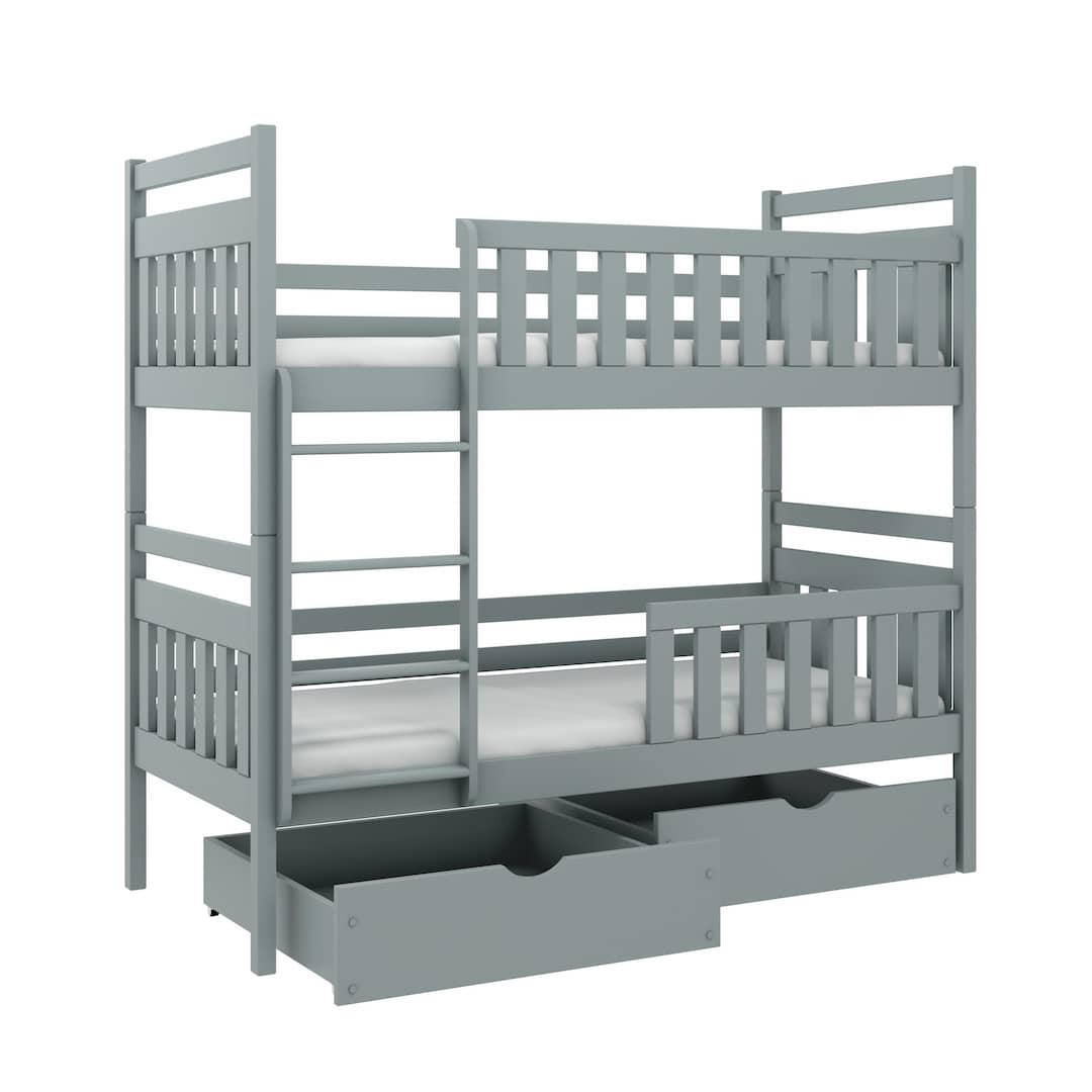 Wooden Bunk Bed Monika with Storage