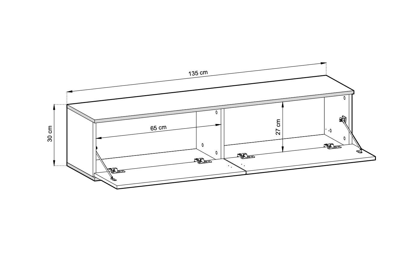 Oro Floating TV Cabinet 135cm