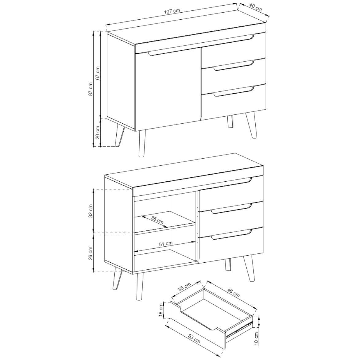 Nordi Sideboard Cabinet