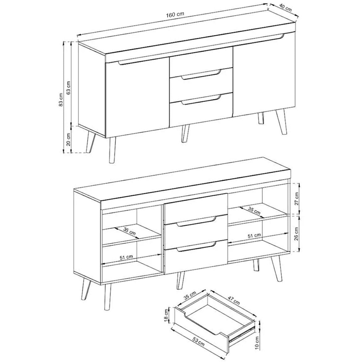 Nordi Large Sideboard Cabinet