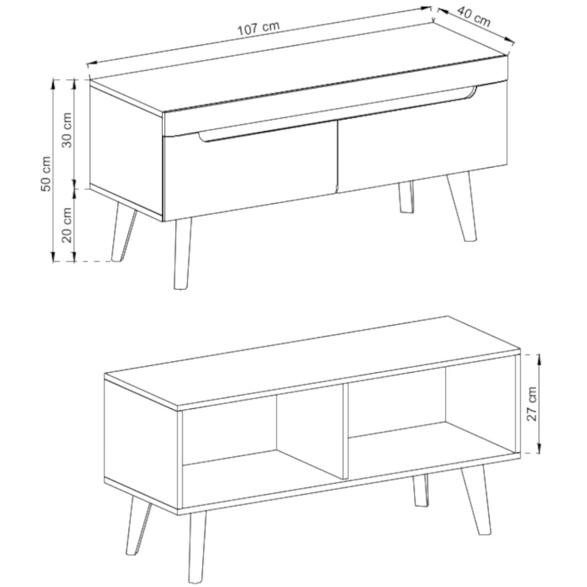 Nordi TV Cabinet 107cm