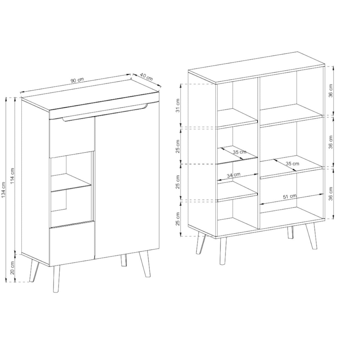 Nordi Display Sideboard Cabinet