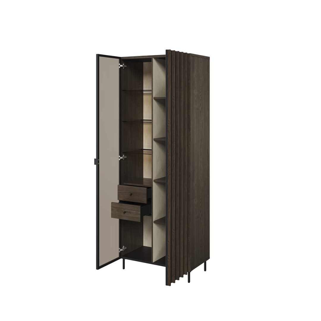 Piemonte PE-02 Tall Display Cabinet 73cm