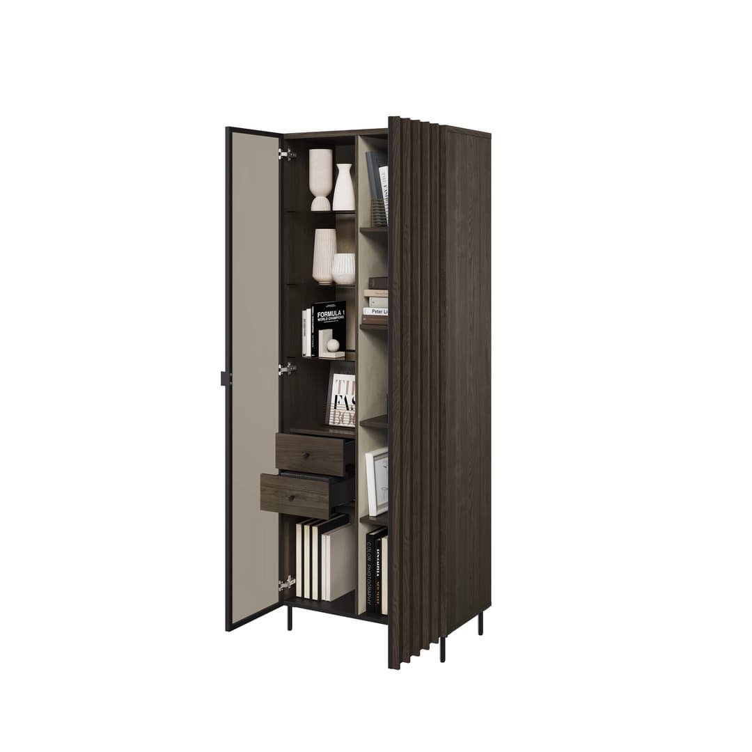 Piemonte PE-02 Tall Display Cabinet 73cm