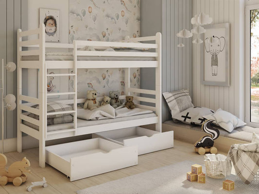 Wooden Bunk Bed Patryk with Storage