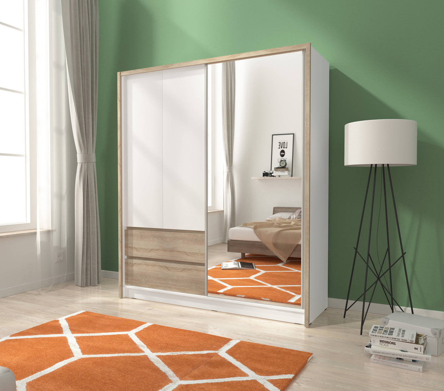 Sara Sliding Door Wardrobe 184cm