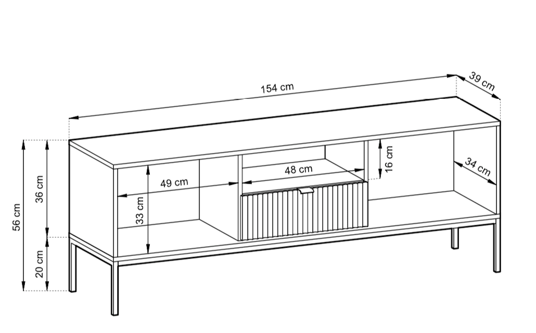 Nova TV Cabinet 154cm