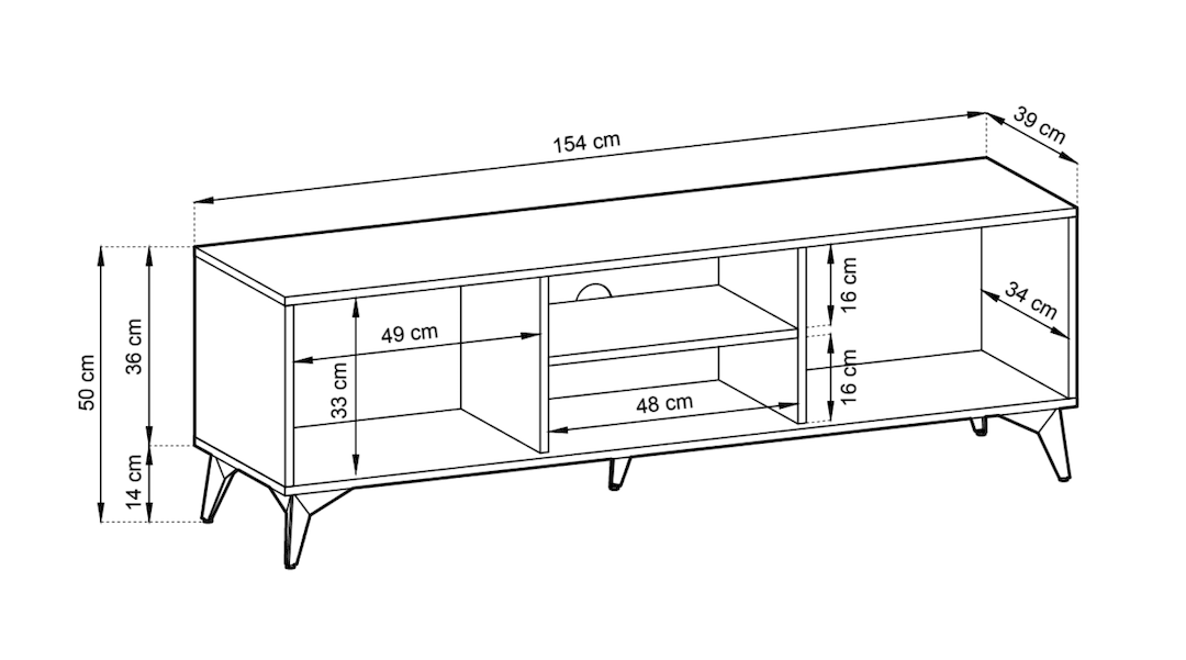 Diamond TV Cabinet 154cm