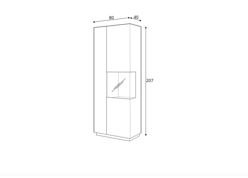 Silke 13 Tall Display Cabinet [Right]