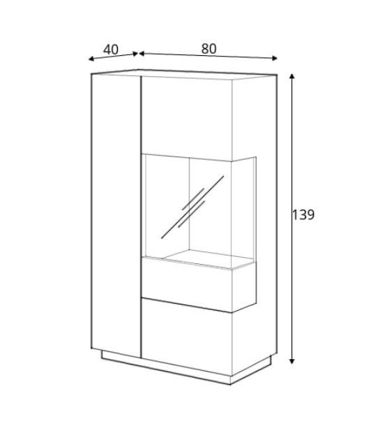 Silke 44 Display Cabinet [Right]