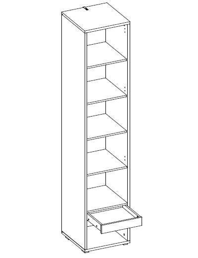 CP-07 Tall Storage Cabinet for Vertical Wall Bed Concept