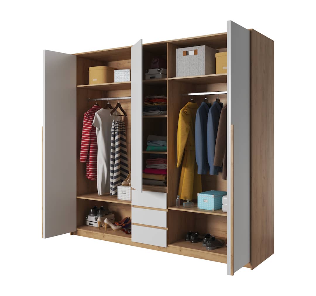 Xelo Hinged Door Wardrobe 225cm