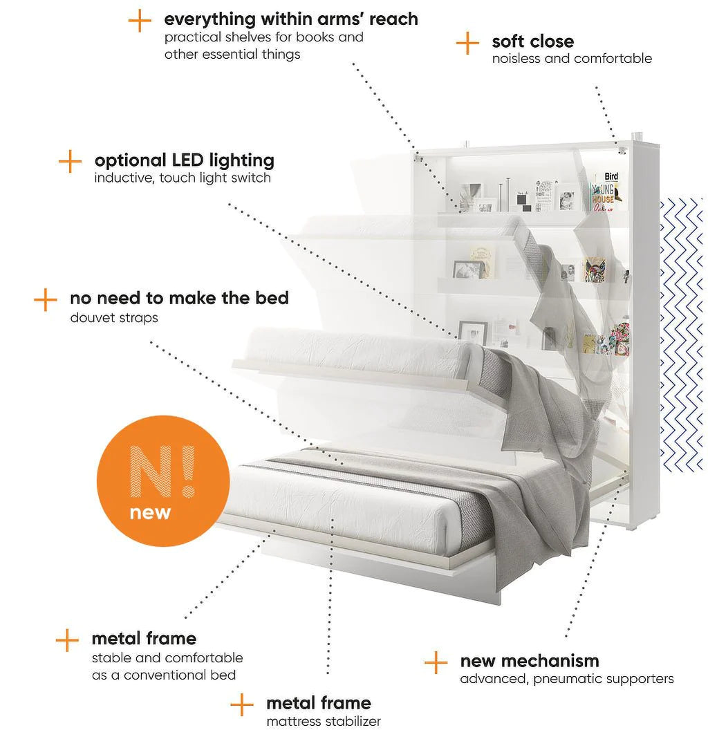 BC-04 Horizontal Wall Bed Concept 140cm