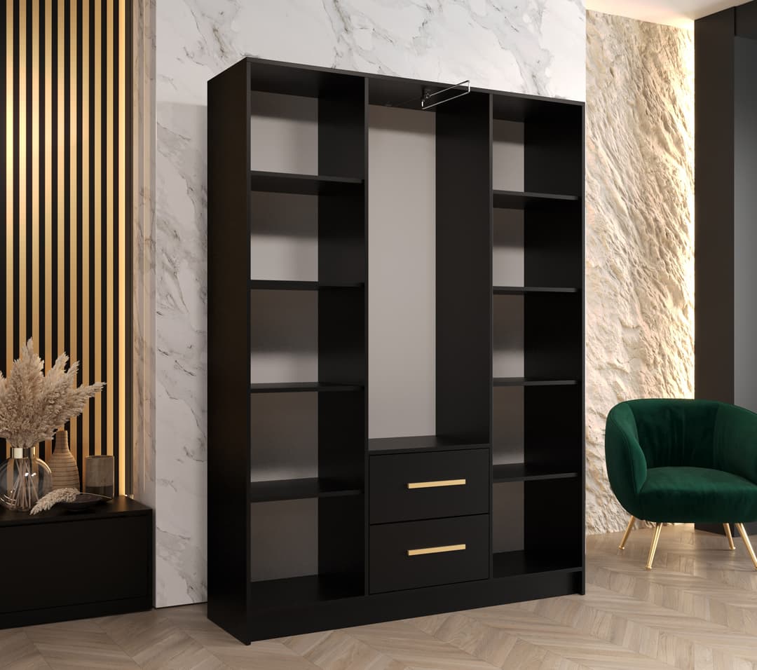 Berlin III Hinged Door Wardrobe 153cm