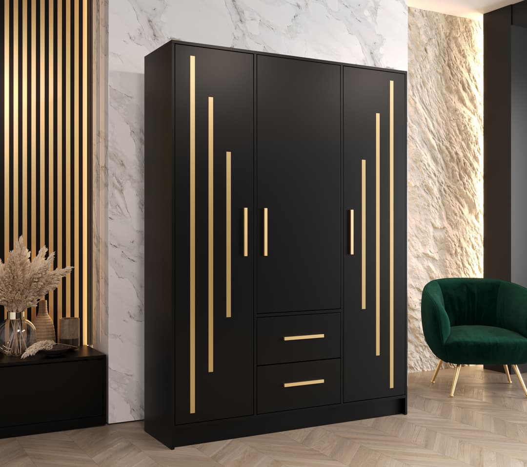 Berlin V Hinged Door Wardrobe 153cm