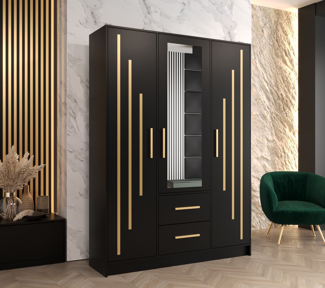 Berlin IV Hinged Door Wardrobe 153cm