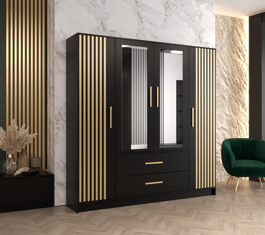 Berlin VI Hinged Door Wardrobe 201cm