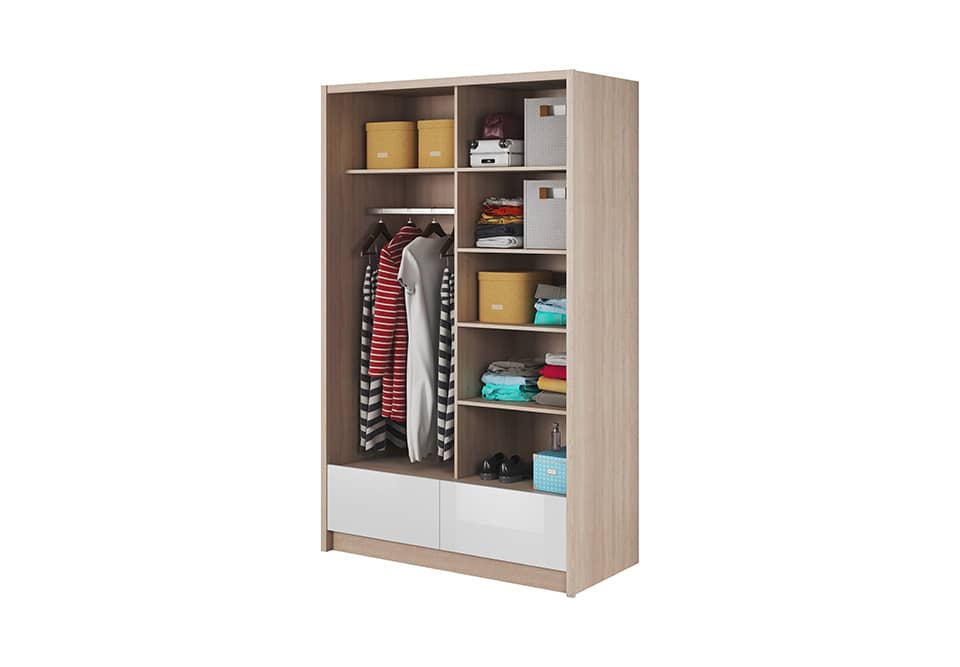 Aria I Sliding Door Wardrobe 134cm