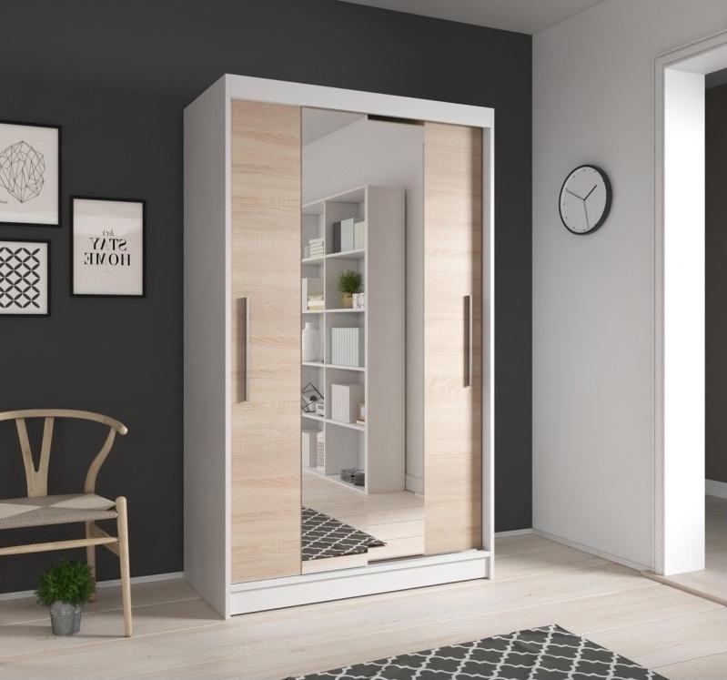 Neomi 01 Sliding Door Wardrobe 120cm in White Matt