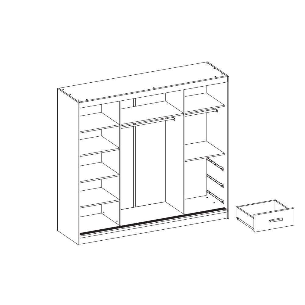 Wenecja Sliding Door Wardrobe 203cm