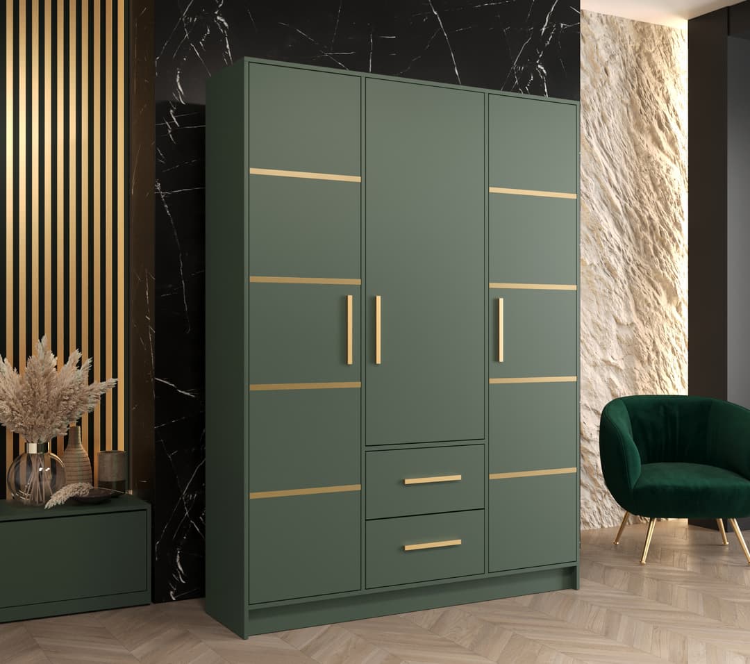 Berlin III Hinged Door Wardrobe 153cm