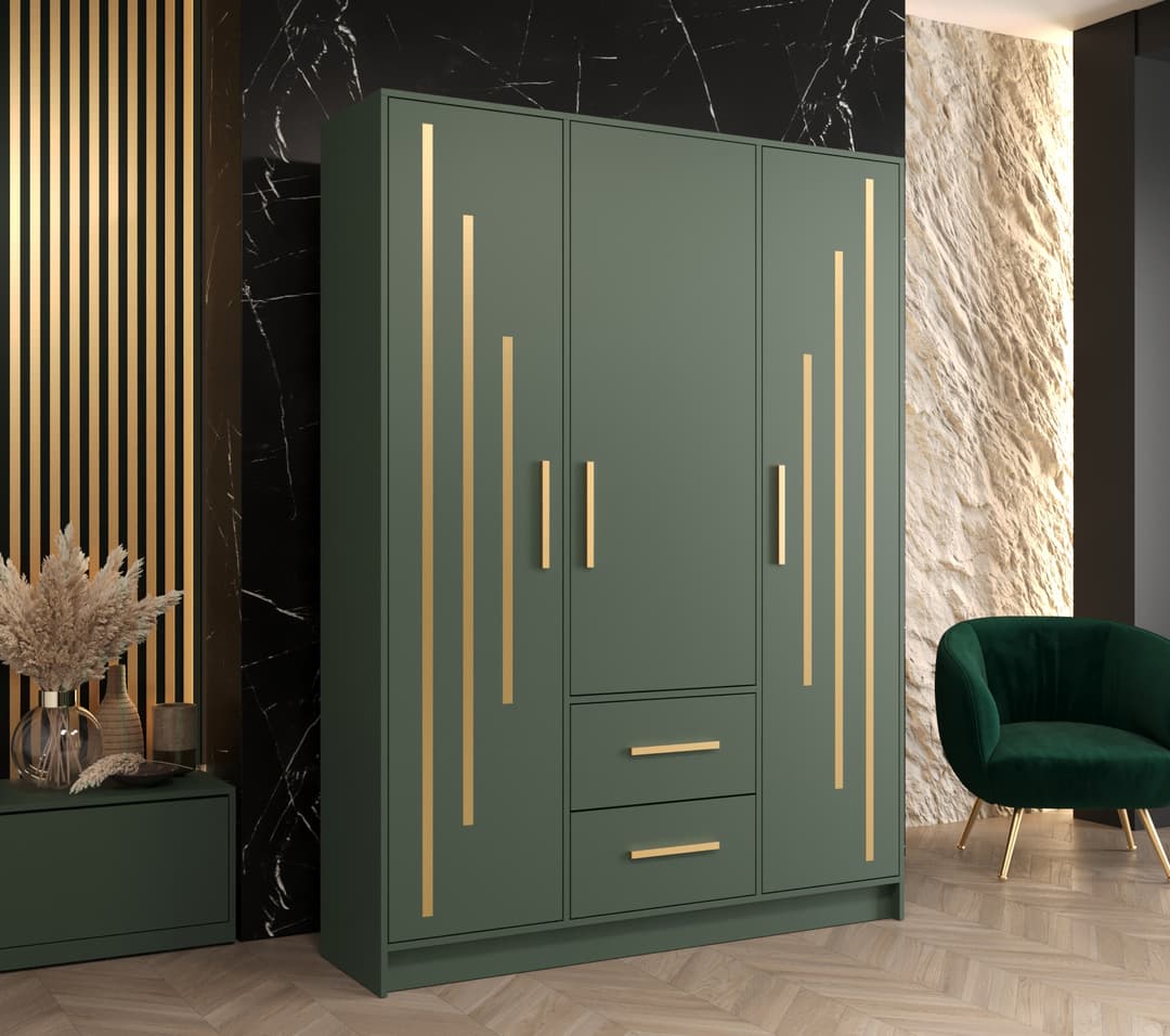 Berlin V Hinged Door Wardrobe 153cm